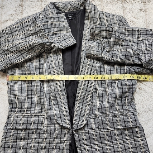 Blazer Sport jacket plaid Collard PRIVY - Picture 9 of 13